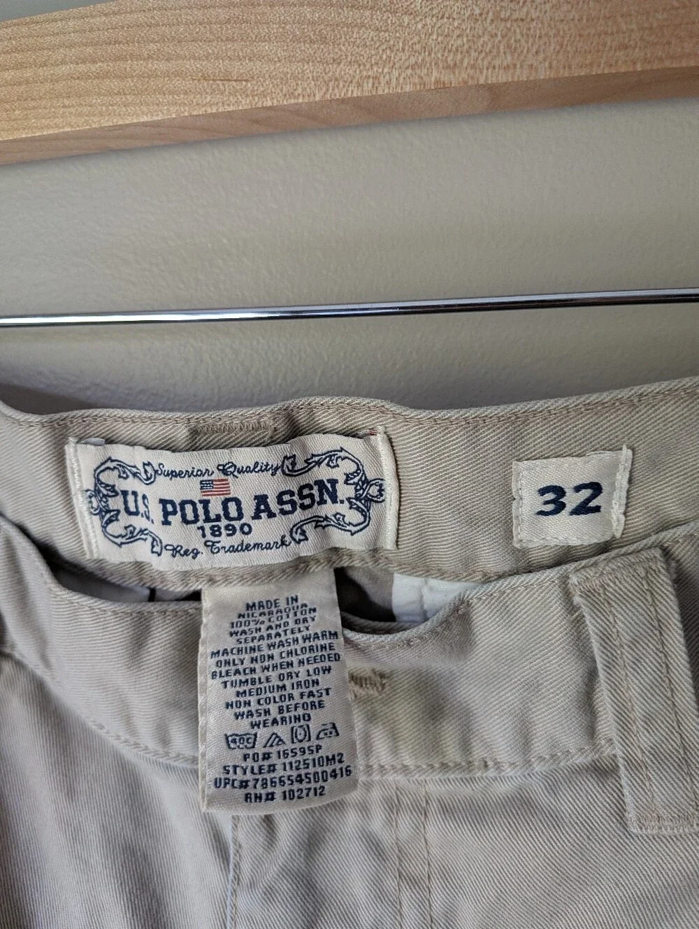 U.S. Polo Assn. Men's Vintage Tan Cargo Shorts with Patch Pocket